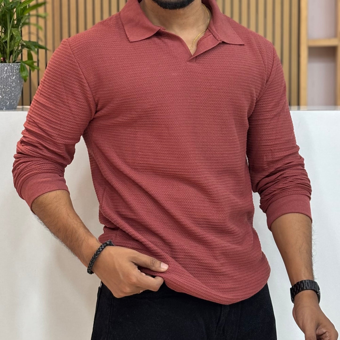 Full Sleeve Carrot Polo T-Shirt