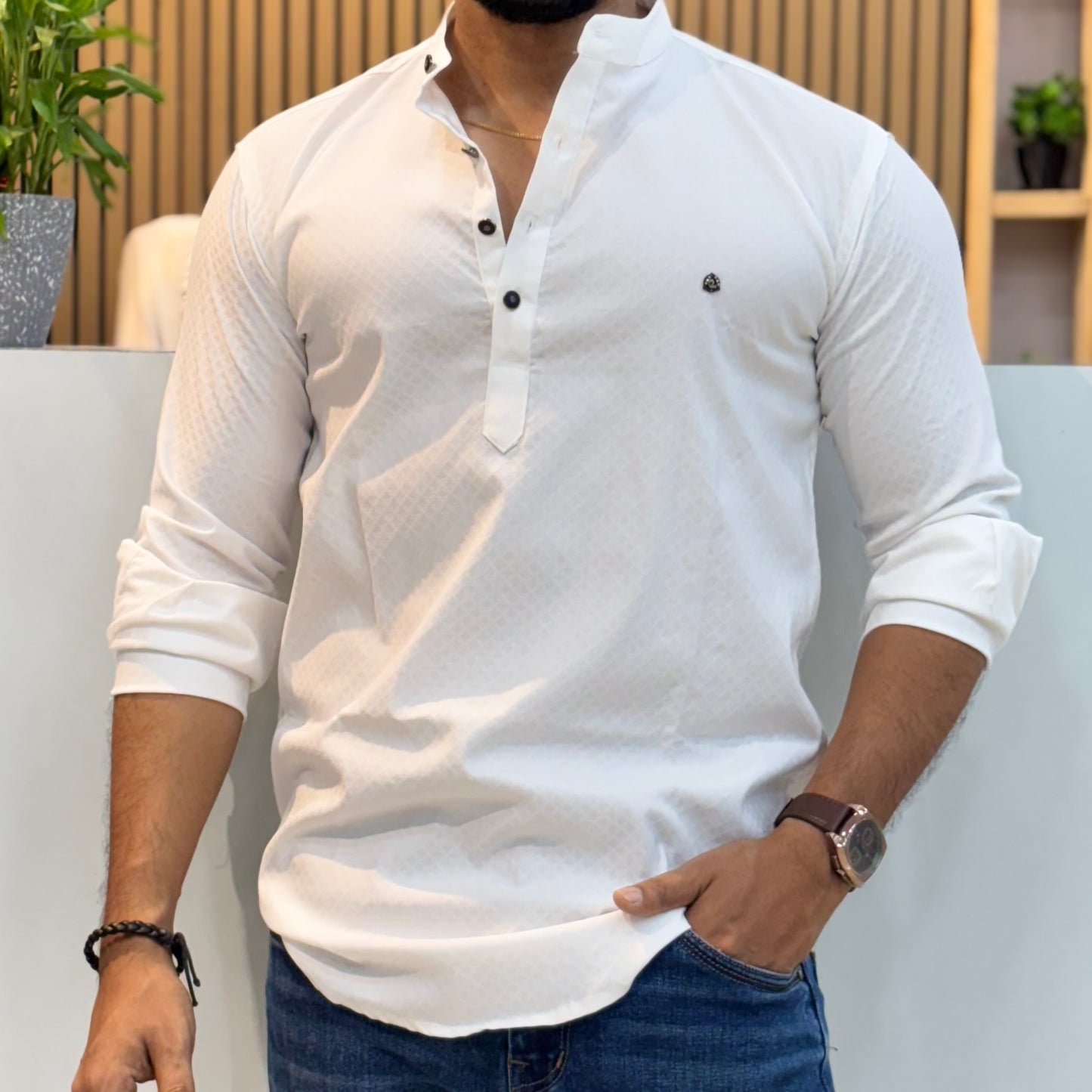 White IMP Short Kurta