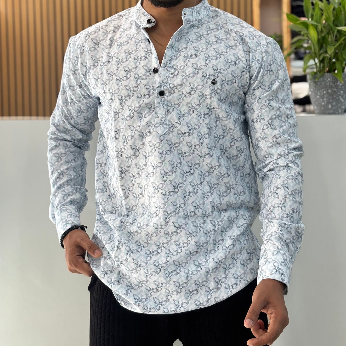 IMP Floral Print Short Kurta Blue