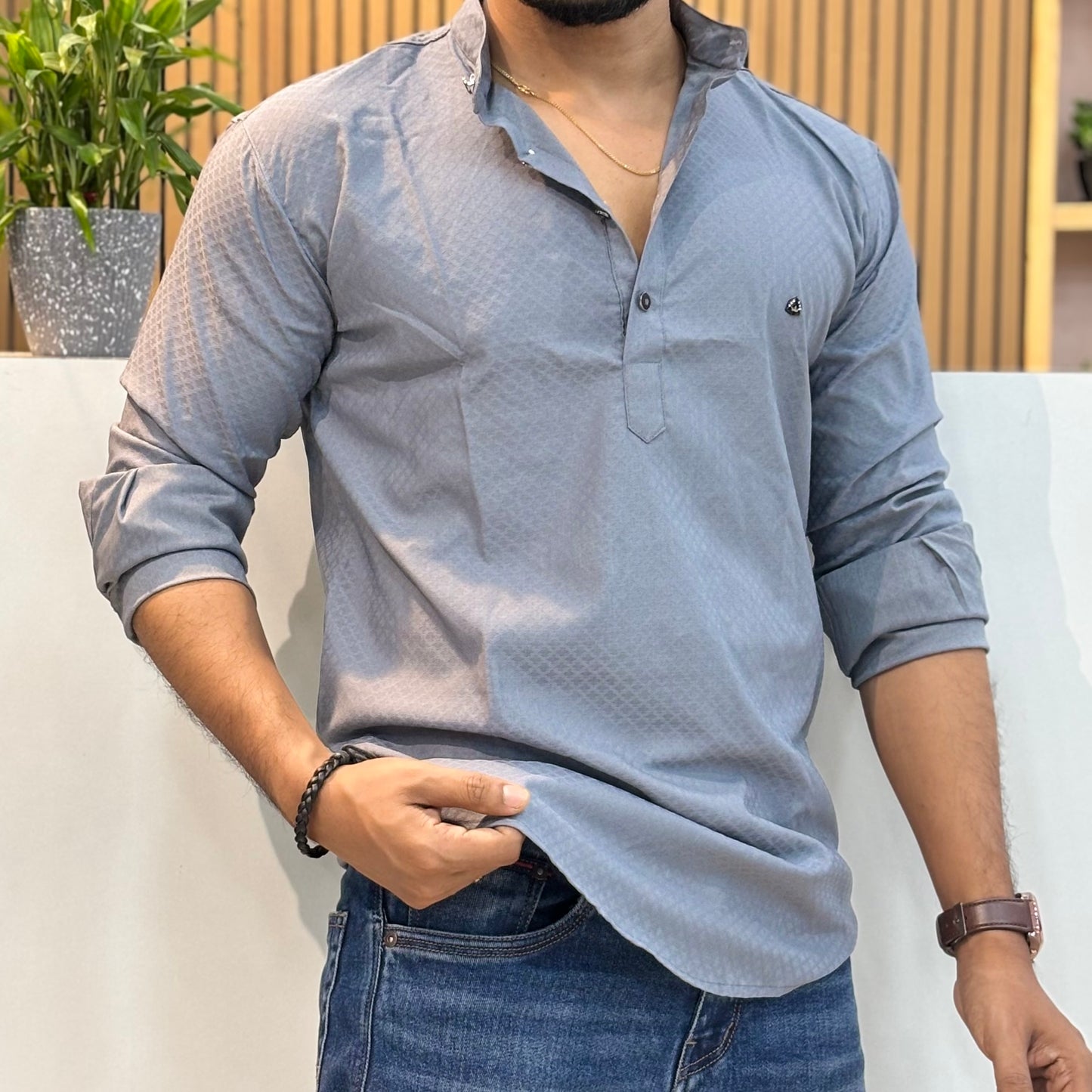 Grey IMP Short Kurta