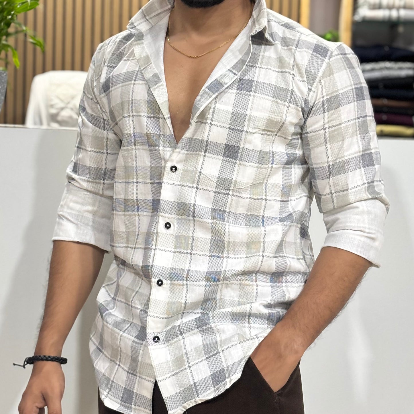 Cotton Check Shirt