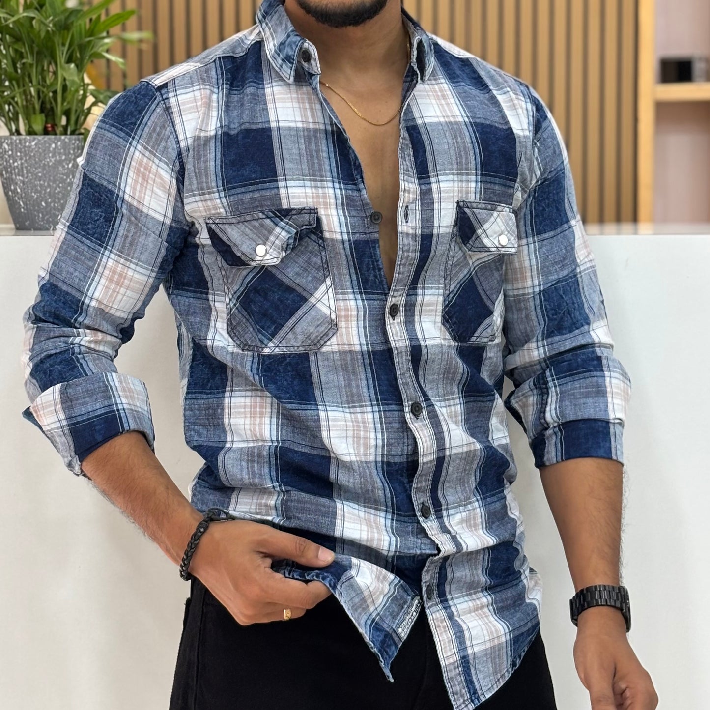 Indigo Check Shirt