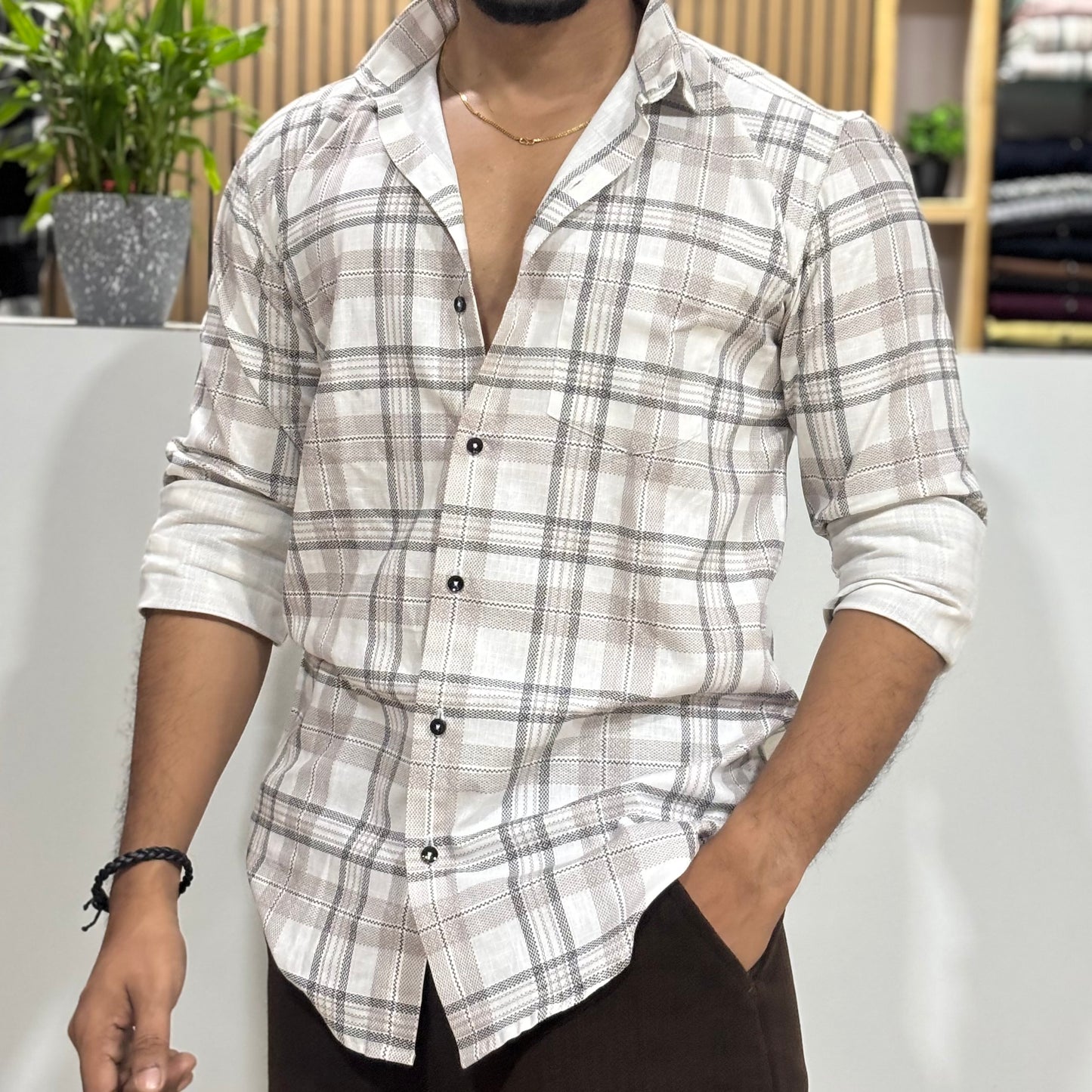 Cotton Check Shirt