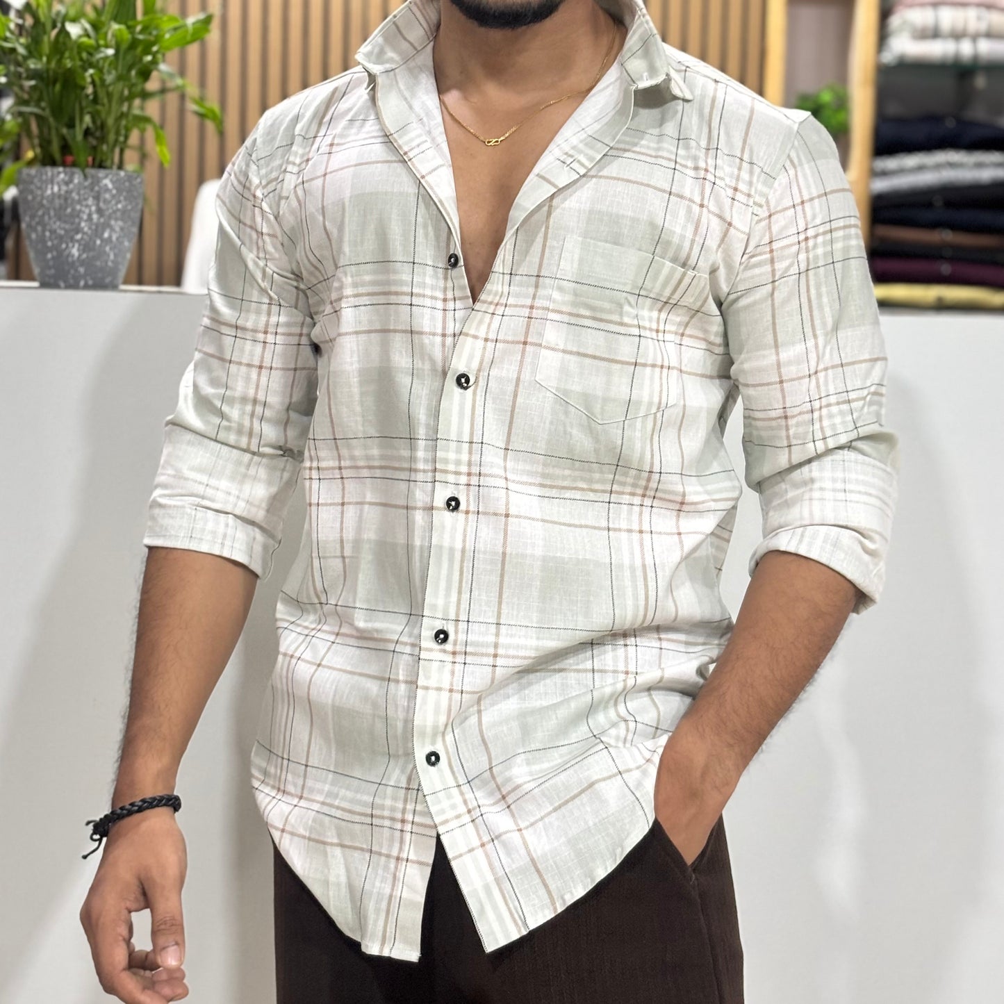 Cotton Check Shirt