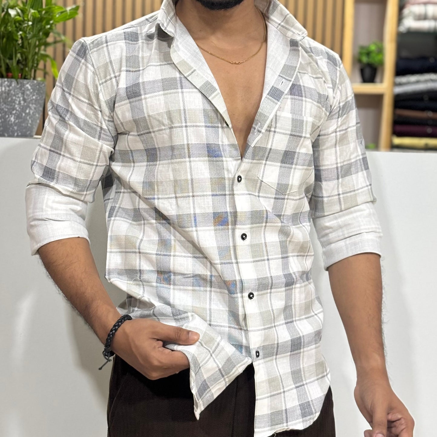 Cotton Check Shirt