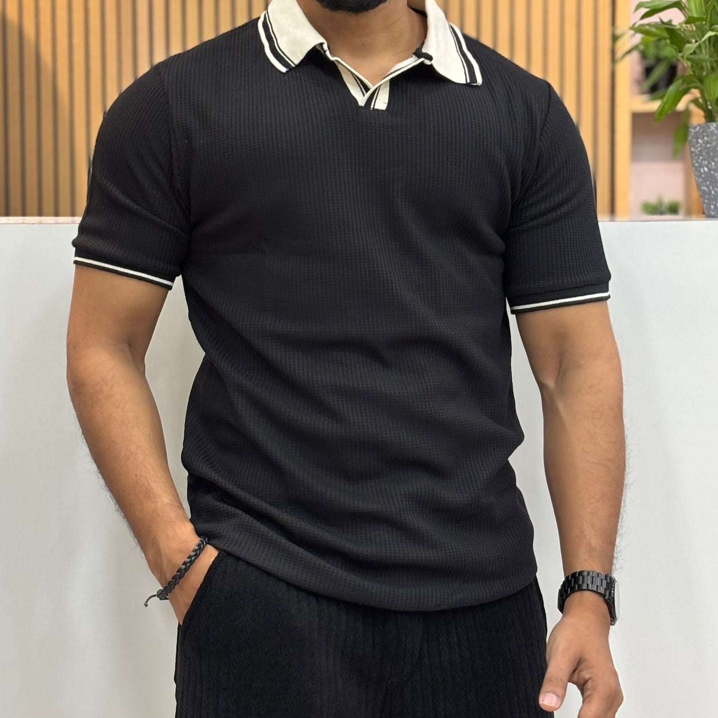 Old Money Polo T-shirt Black