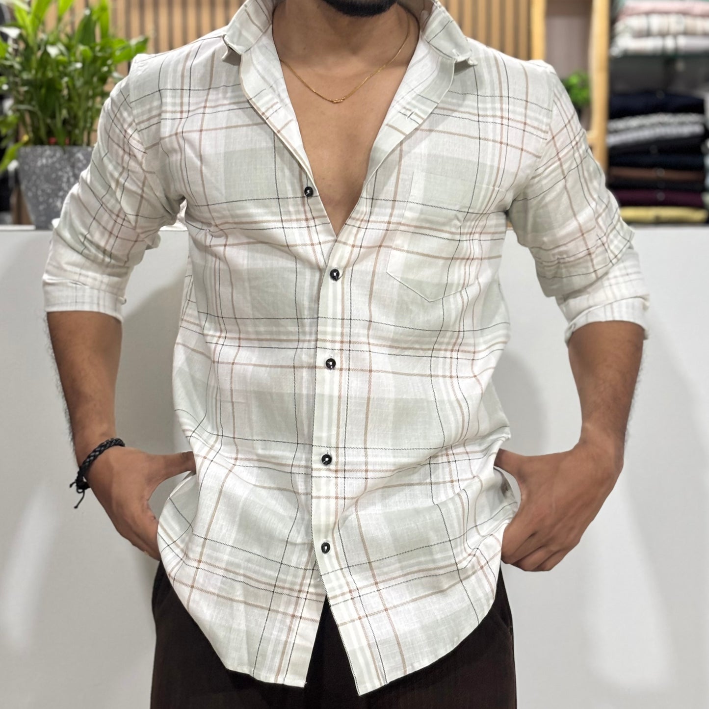Cotton Check Shirt