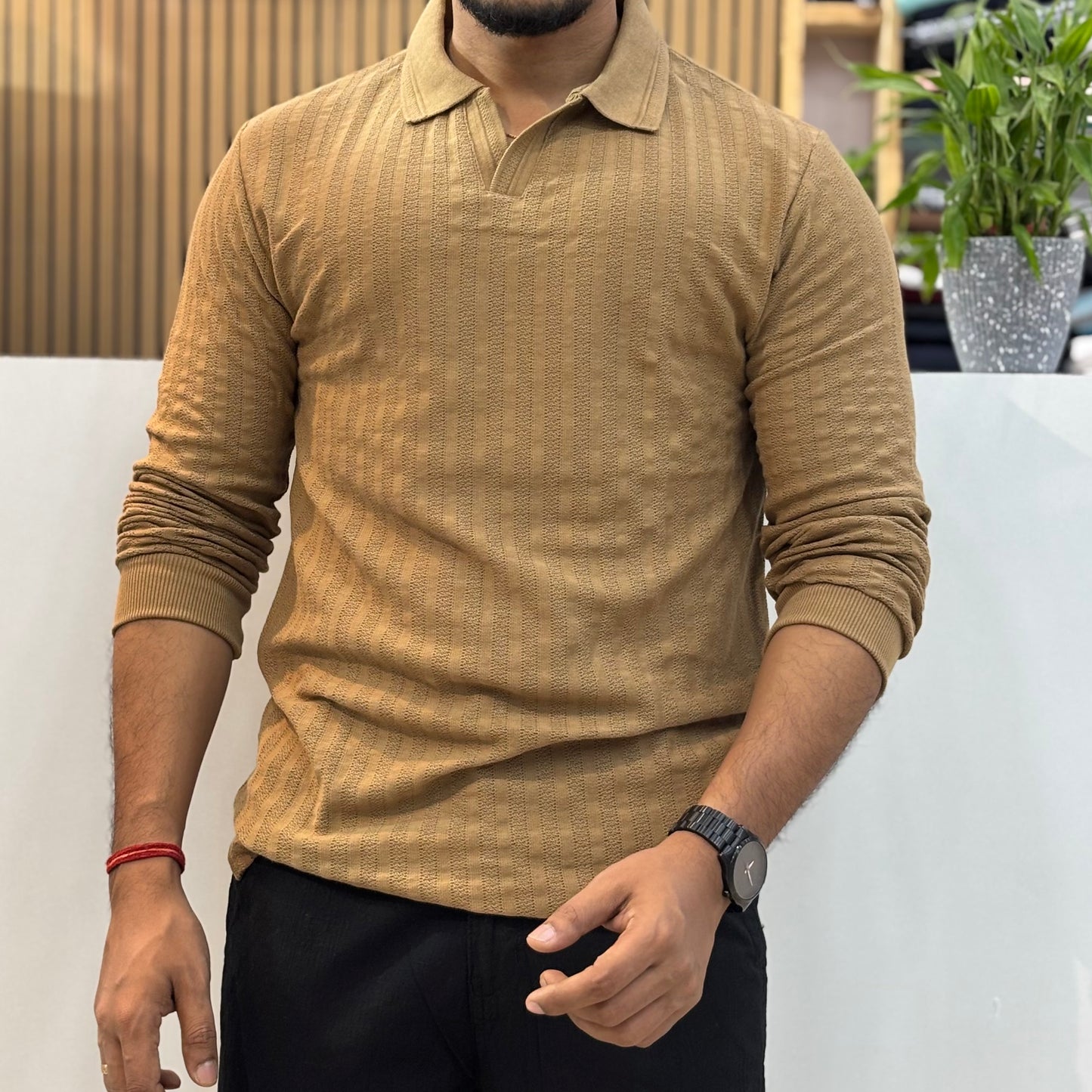 Brown Old Money Polo T-Shirt