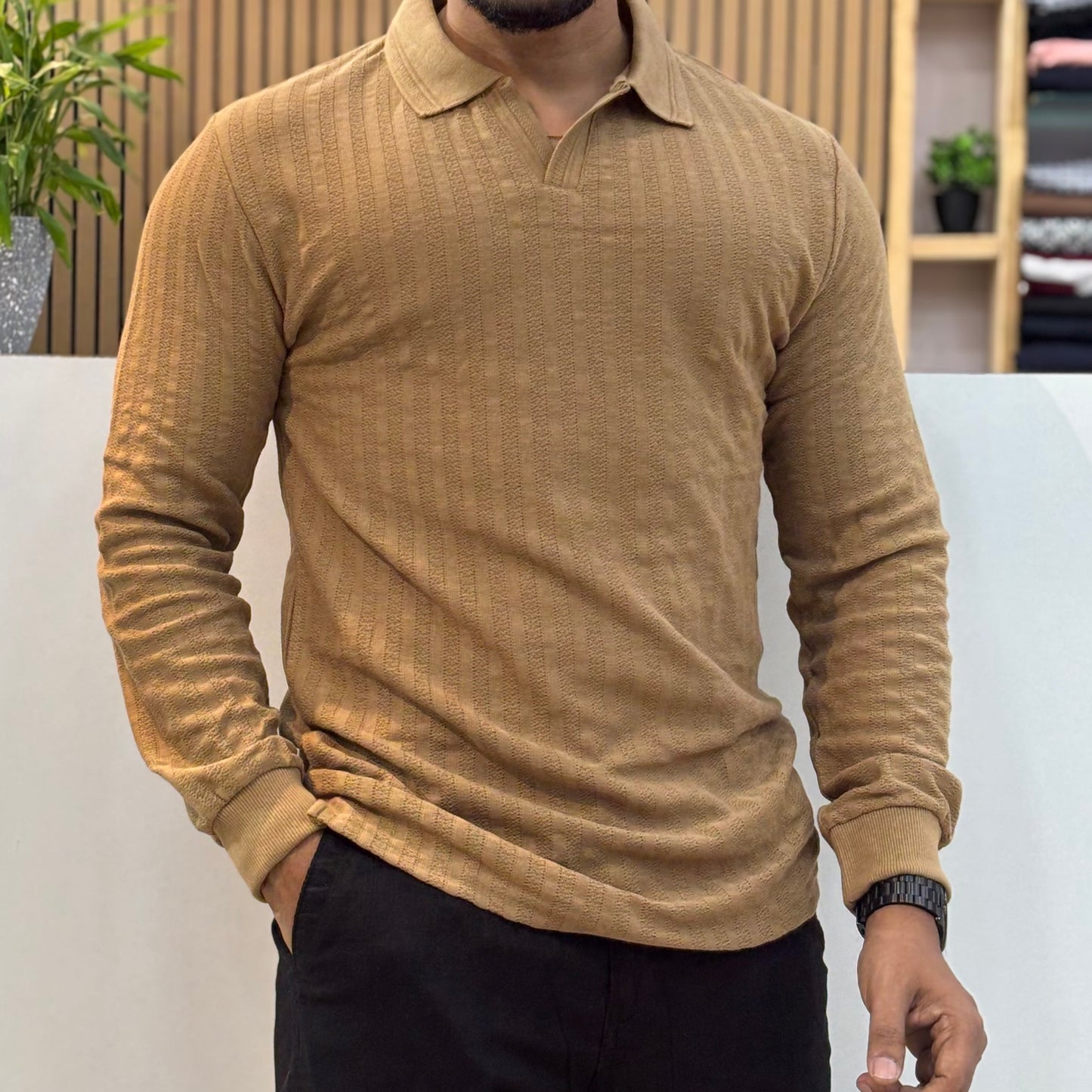 Brown Old Money Polo T-Shirt