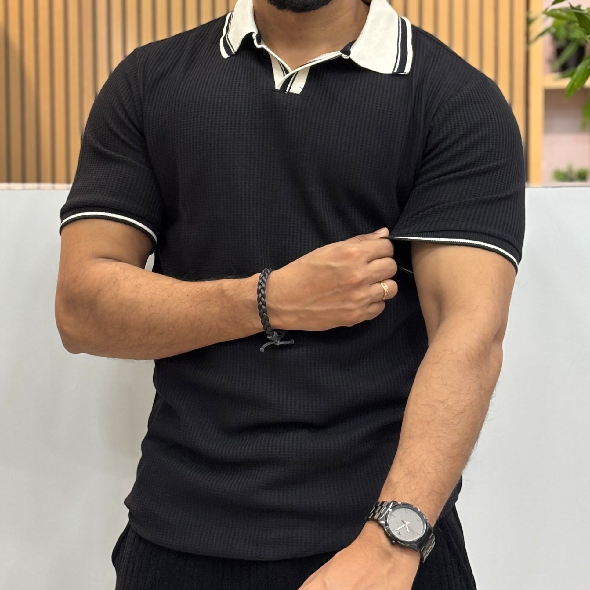 Old Money Polo T-shirt Black