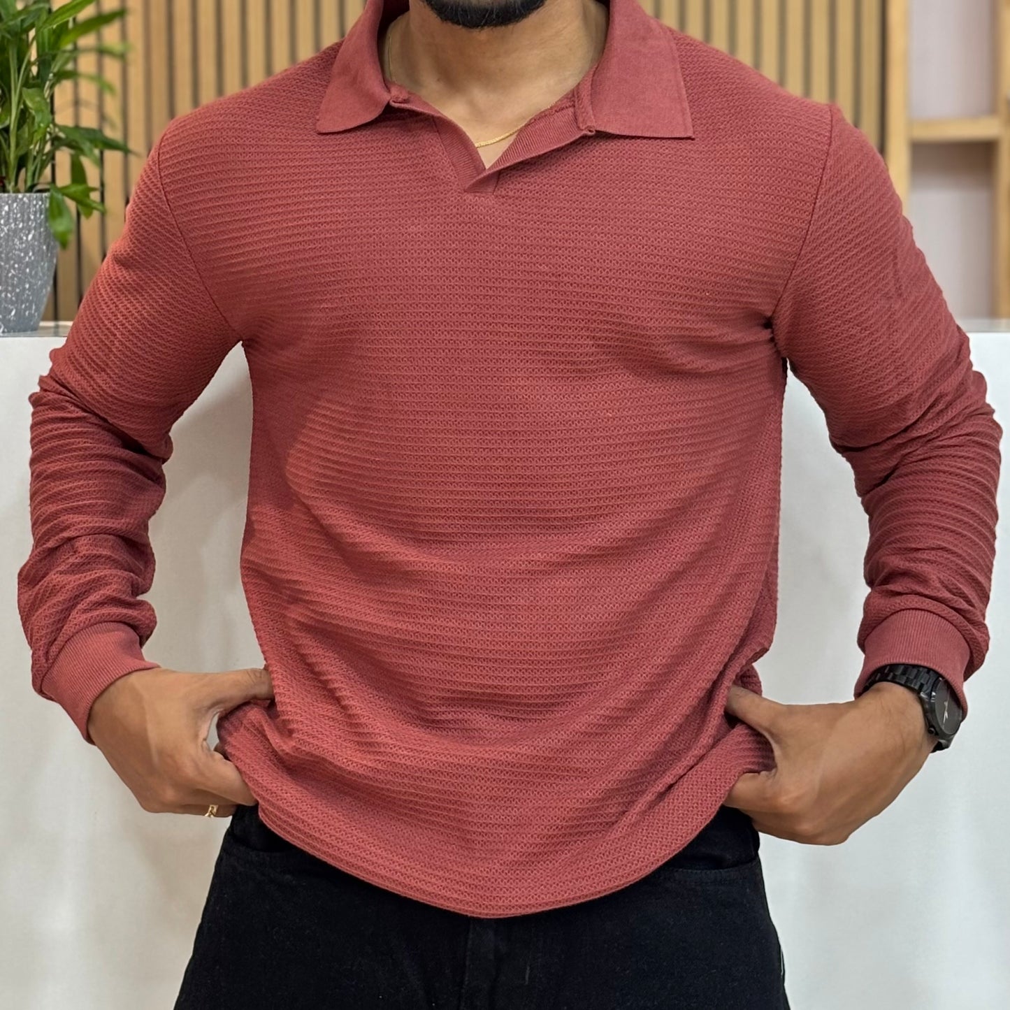 Full Sleeve Carrot Polo T-Shirt