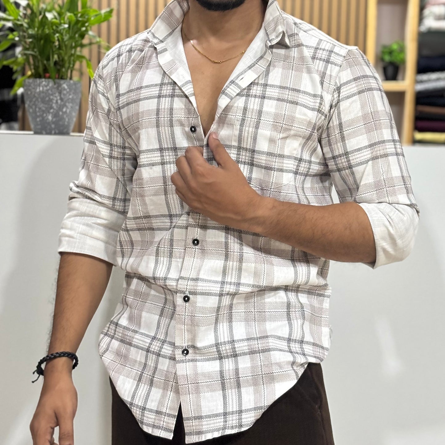 Cotton Check Shirt