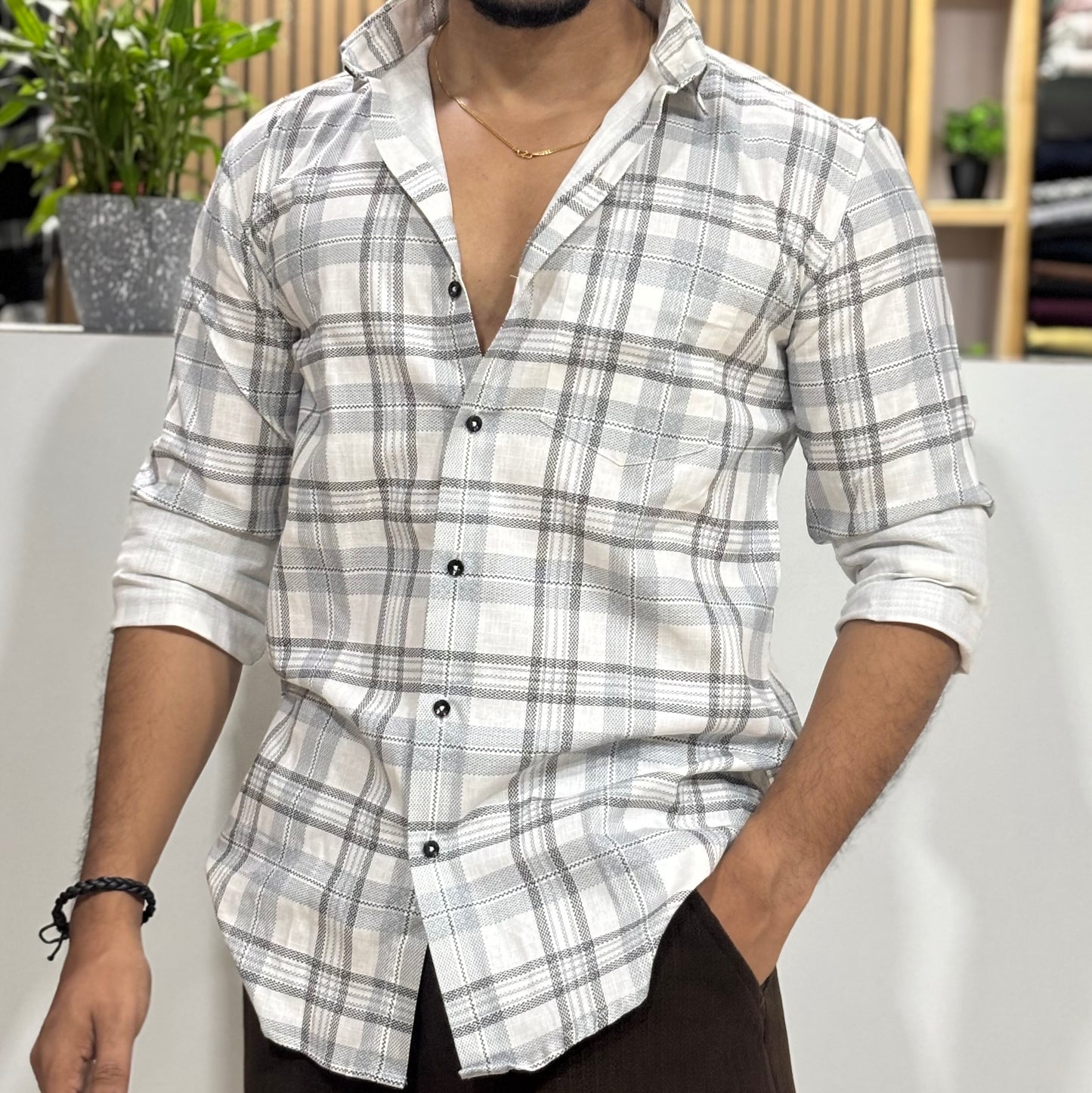 Cotton Check Shirt