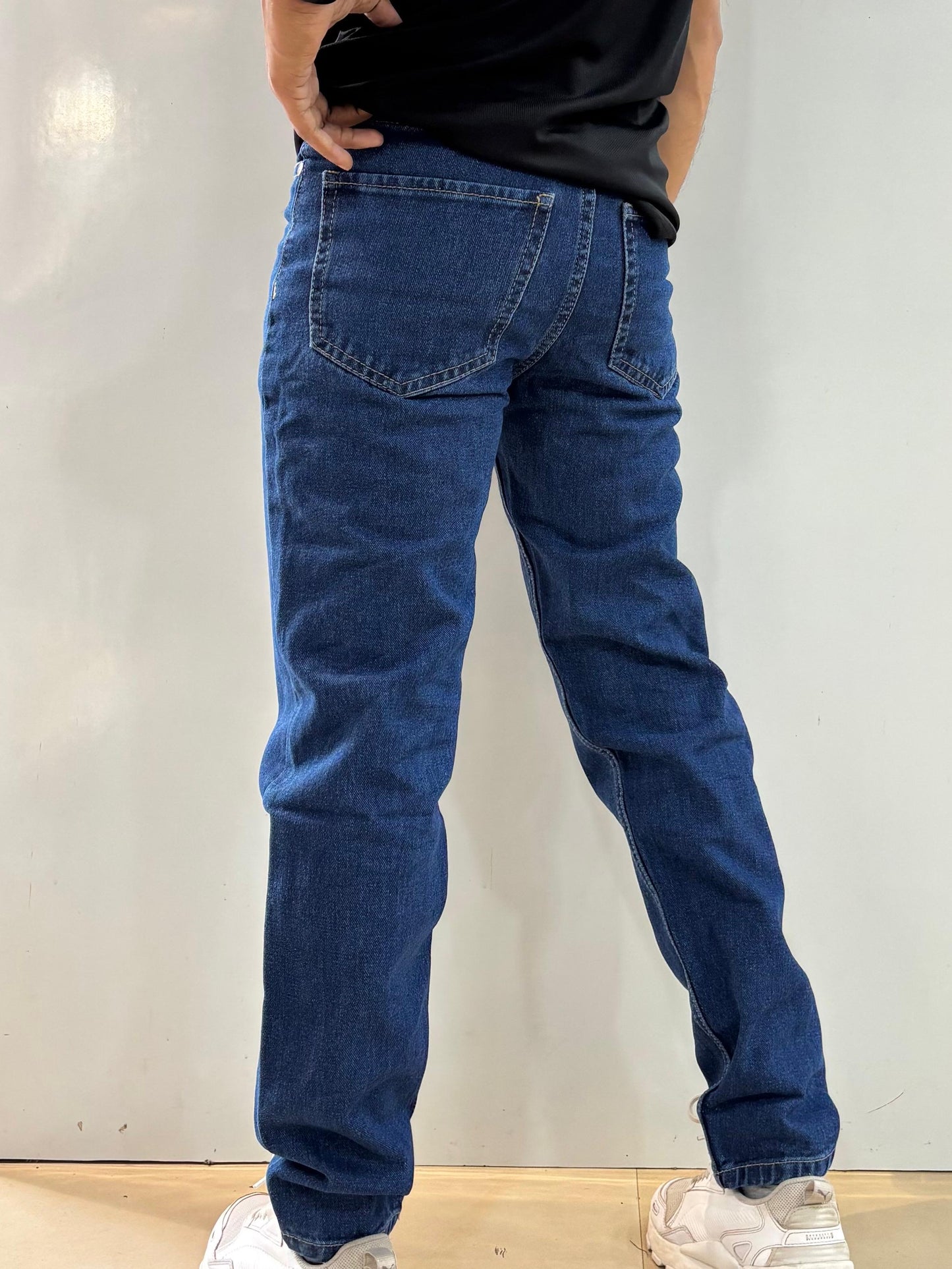 Dark Blue Carrot Fit Jeans
