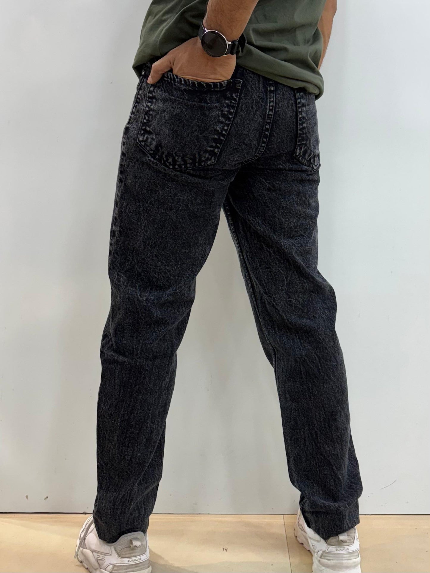 Charcoal Carrot Fit Jeans