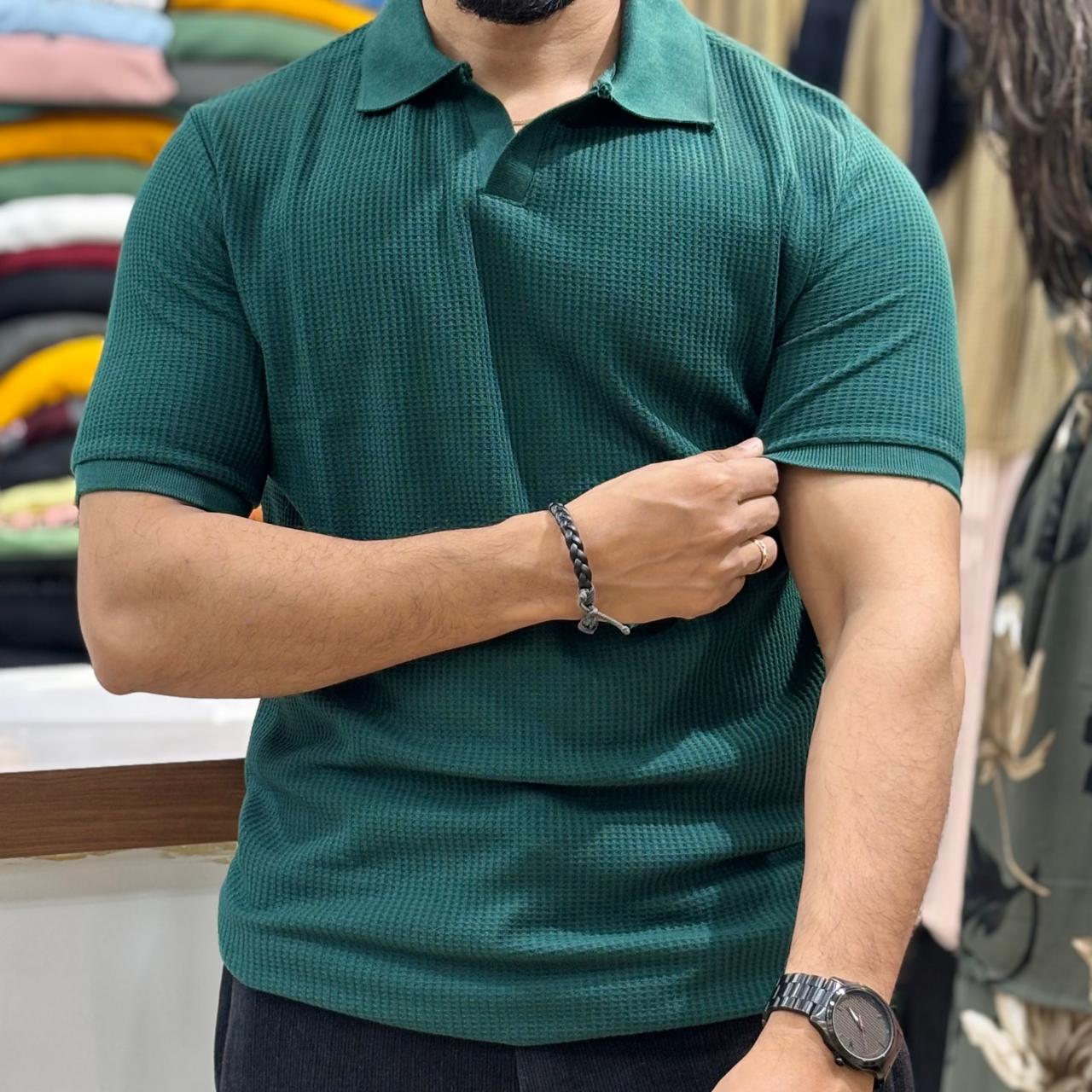 Polo Collar T-shirt Green