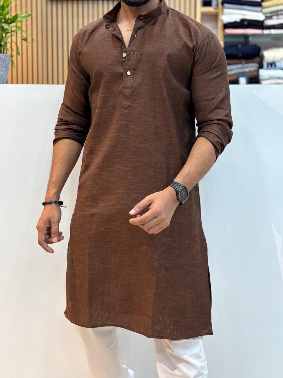 Spicy Cotton Kurta brown