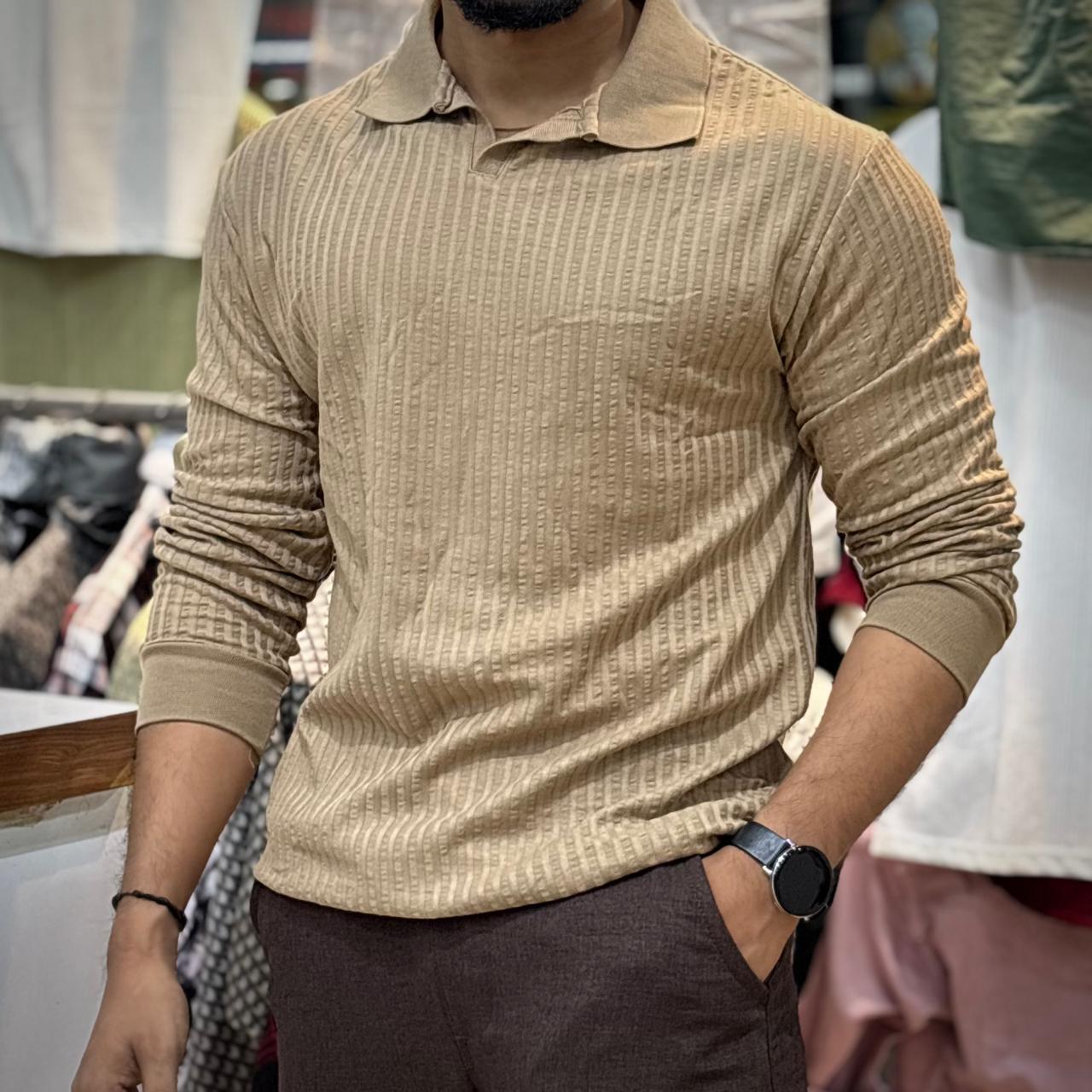Old Money Texture Brown T-shirt