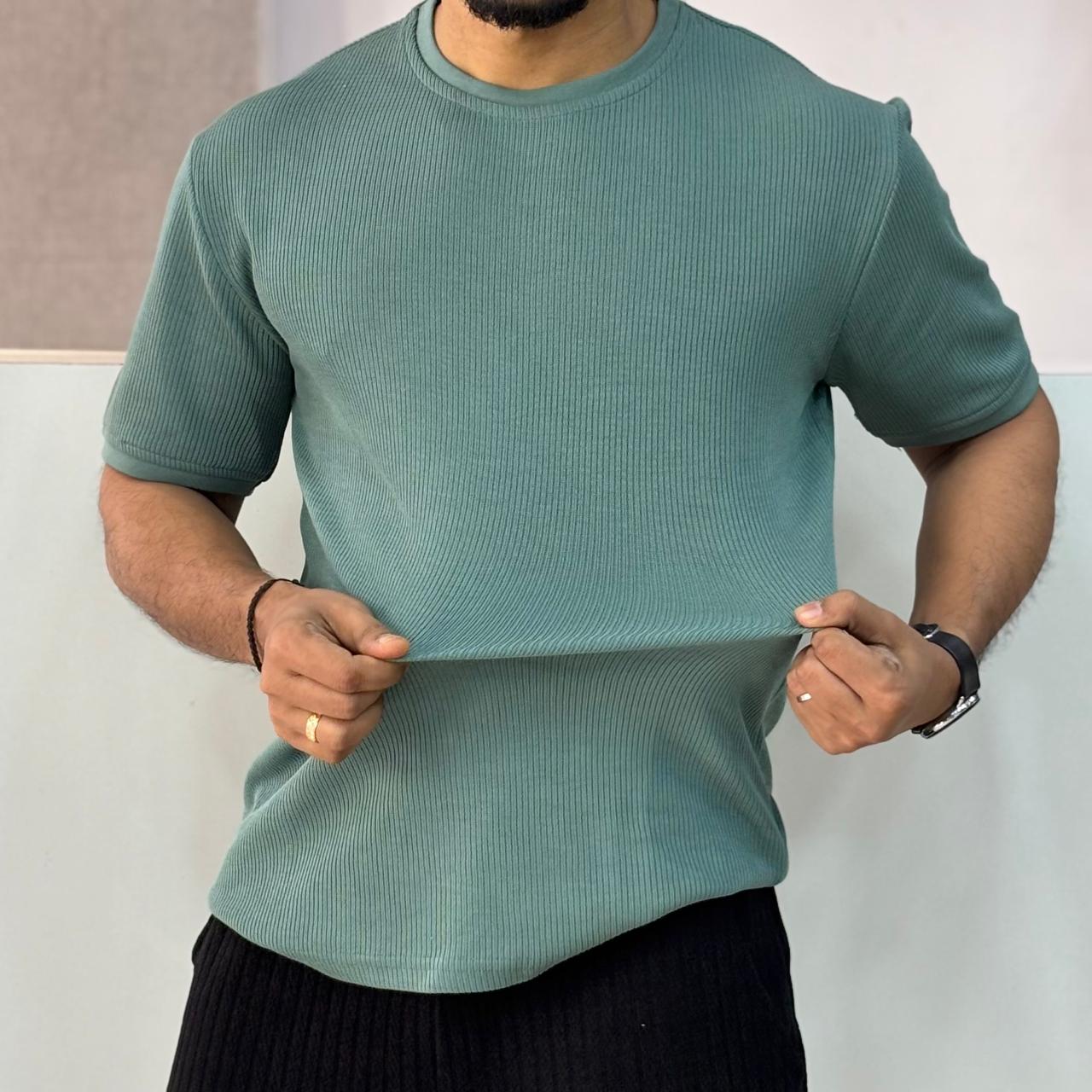 Aqua Texture Half-Tshirt
