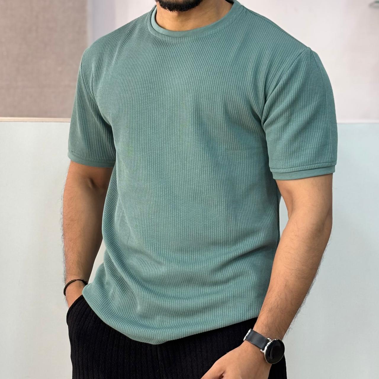 Aqua Texture Half-Tshirt