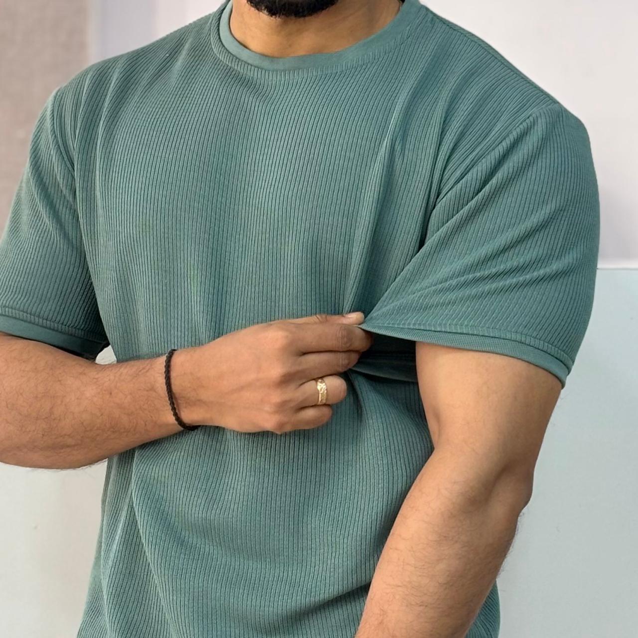 Aqua Texture Half-Tshirt