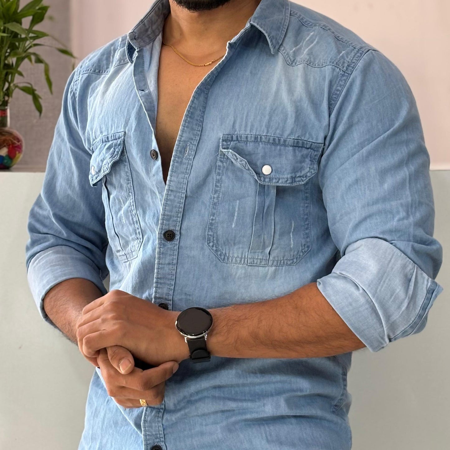 Light Blue Denim Shirt