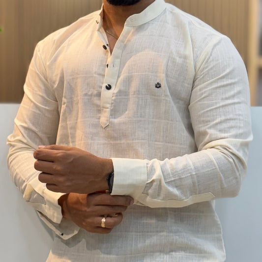 Linen Lemon Short Kurta