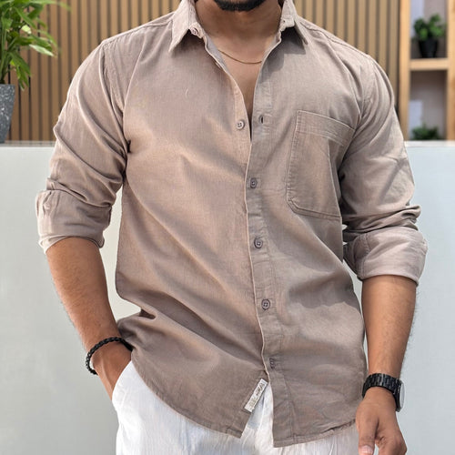 Corduroy Shirt Grey