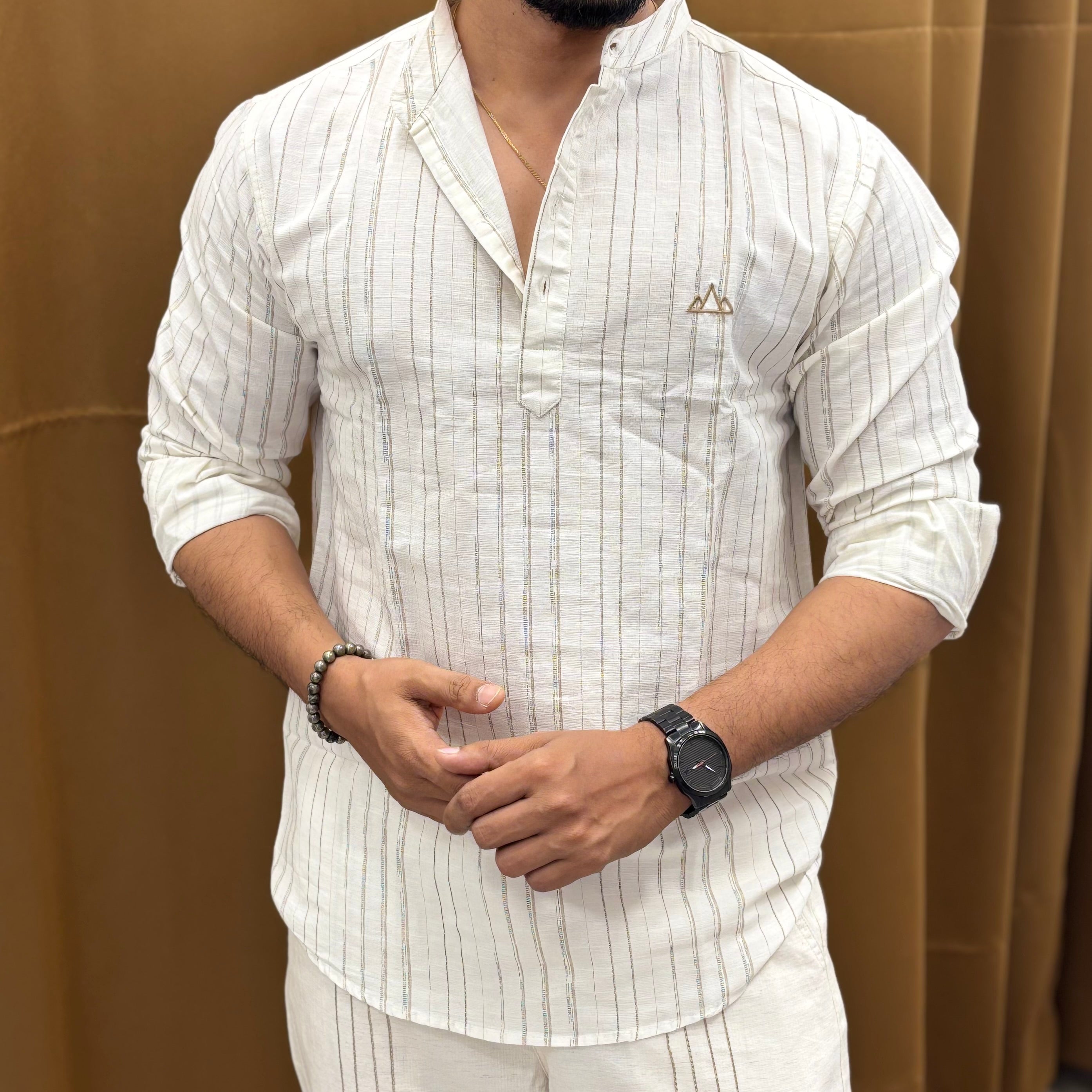Premium Striped Cotton Kurta