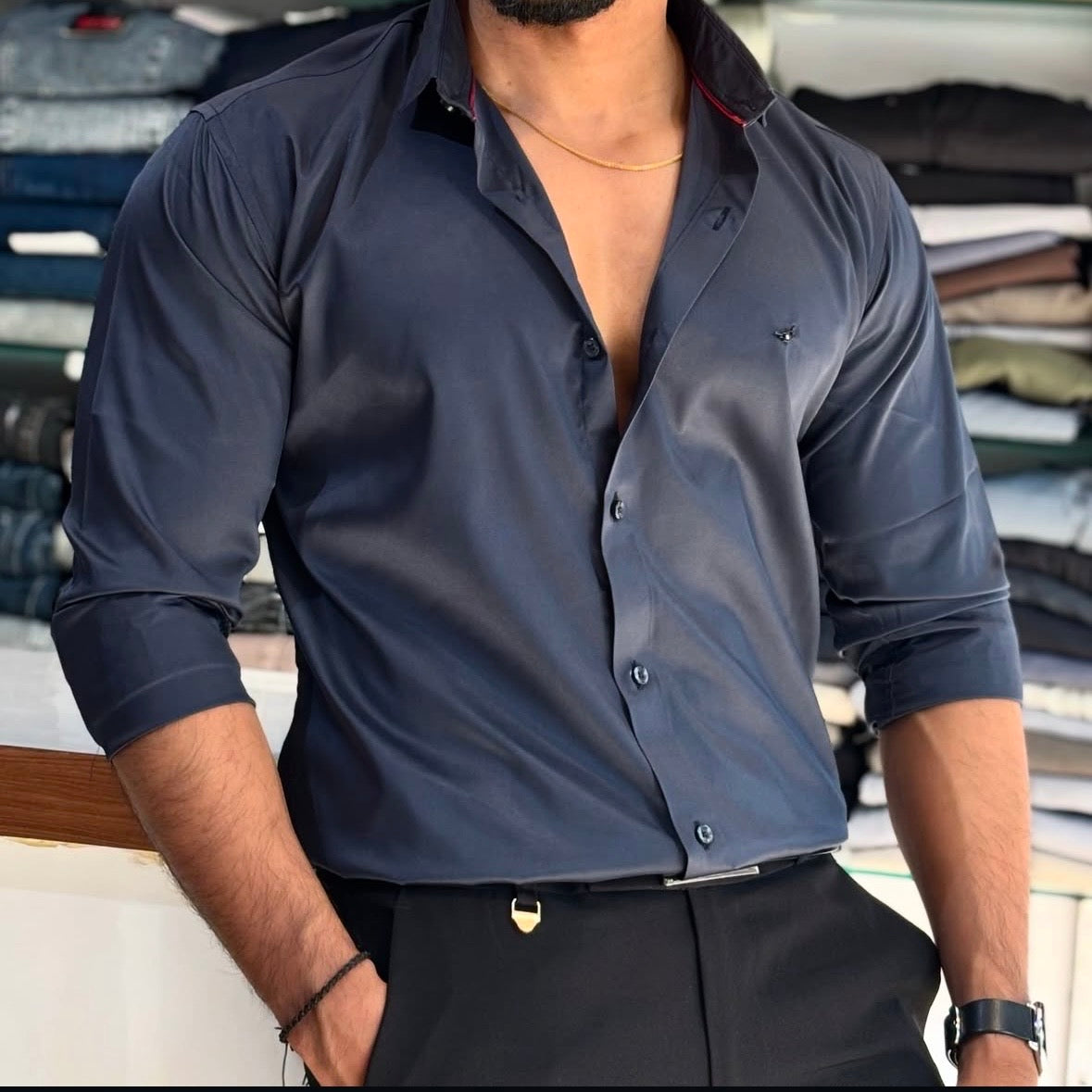 Premium Satin Solid Shirt