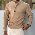Henley Neck Regular Fit Pure Cotton T-shirt - Badge