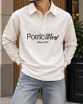 Embroidered Waffle Boxy Fit Polo - Off White