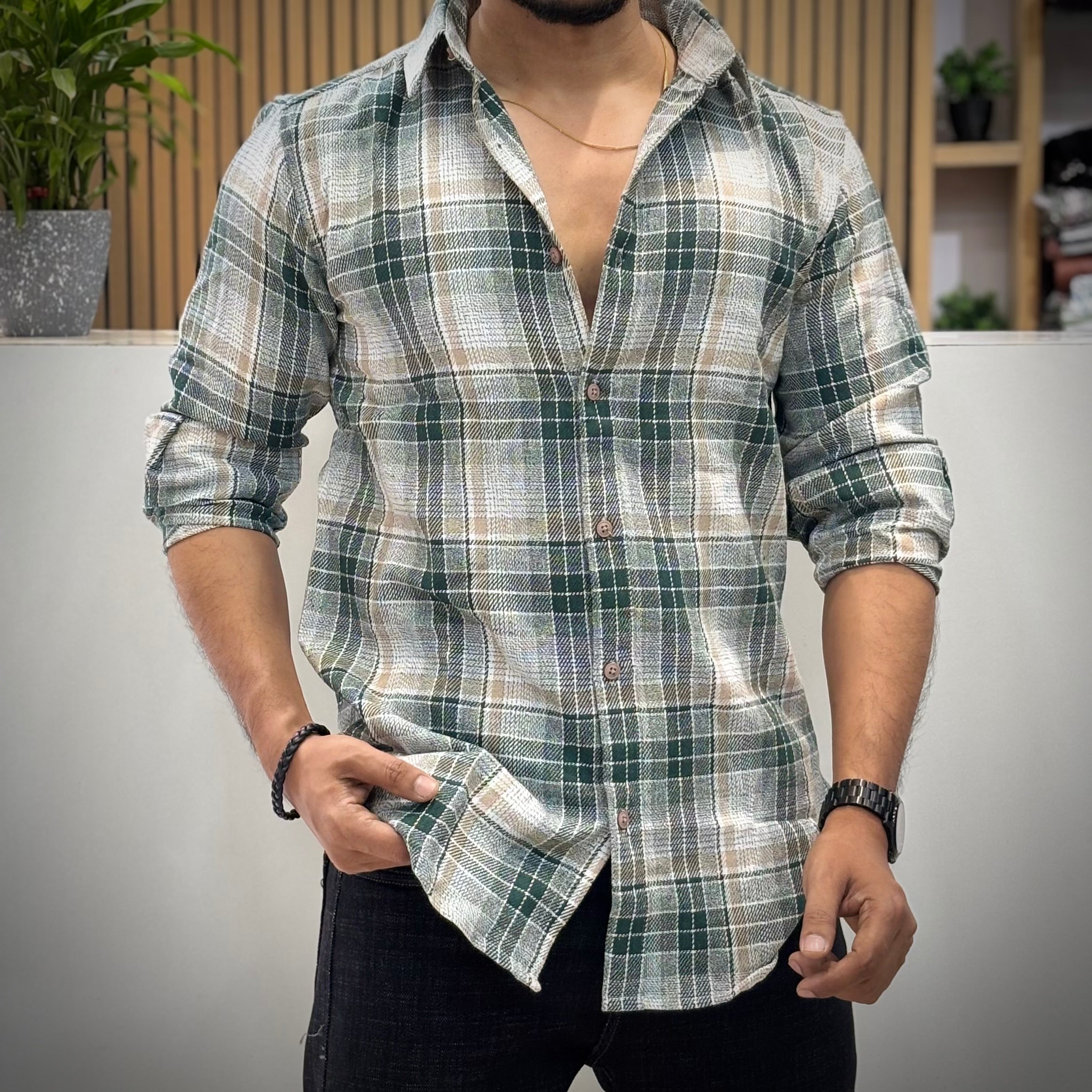 Classic Green Check Shirt