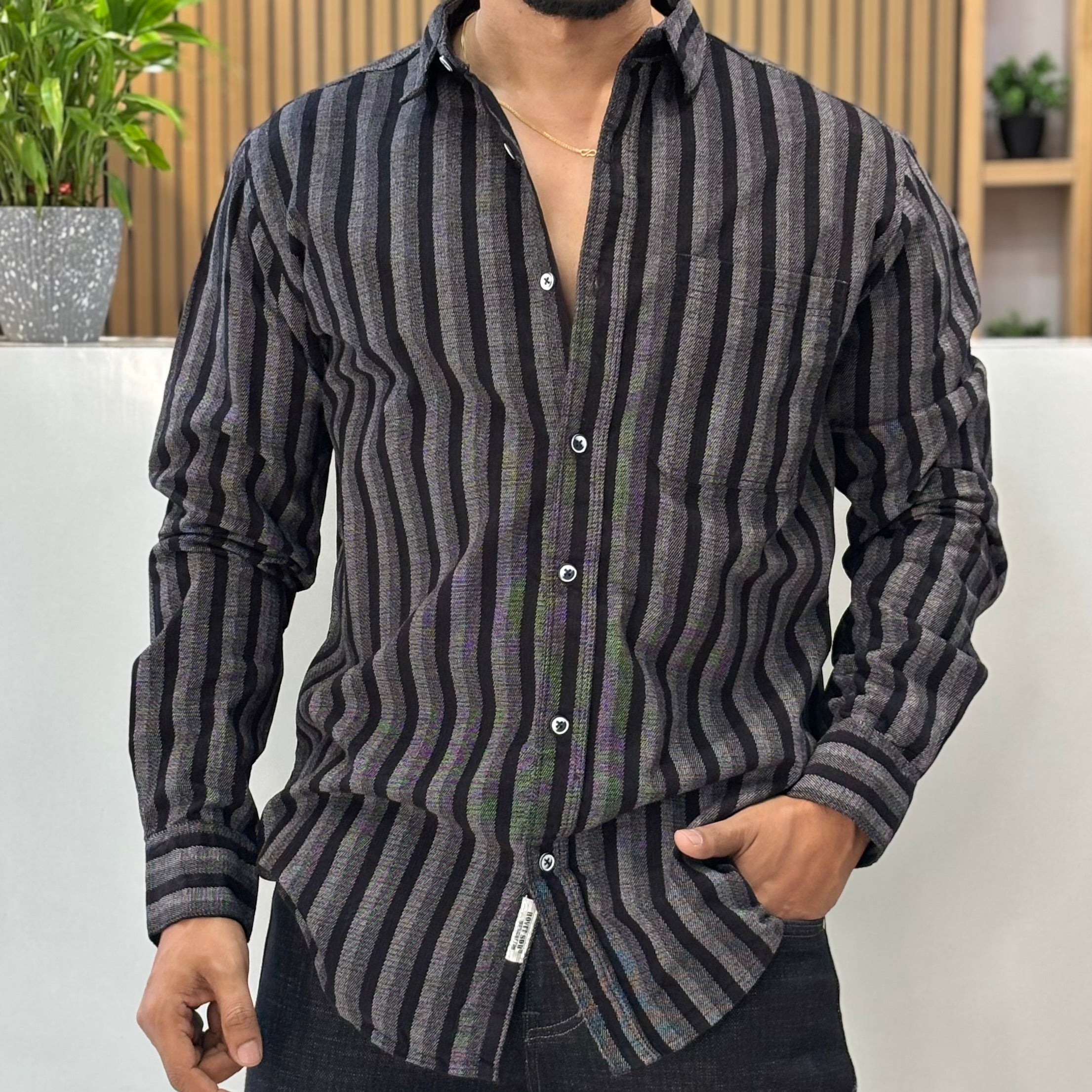 Black Striped Premium Shirt