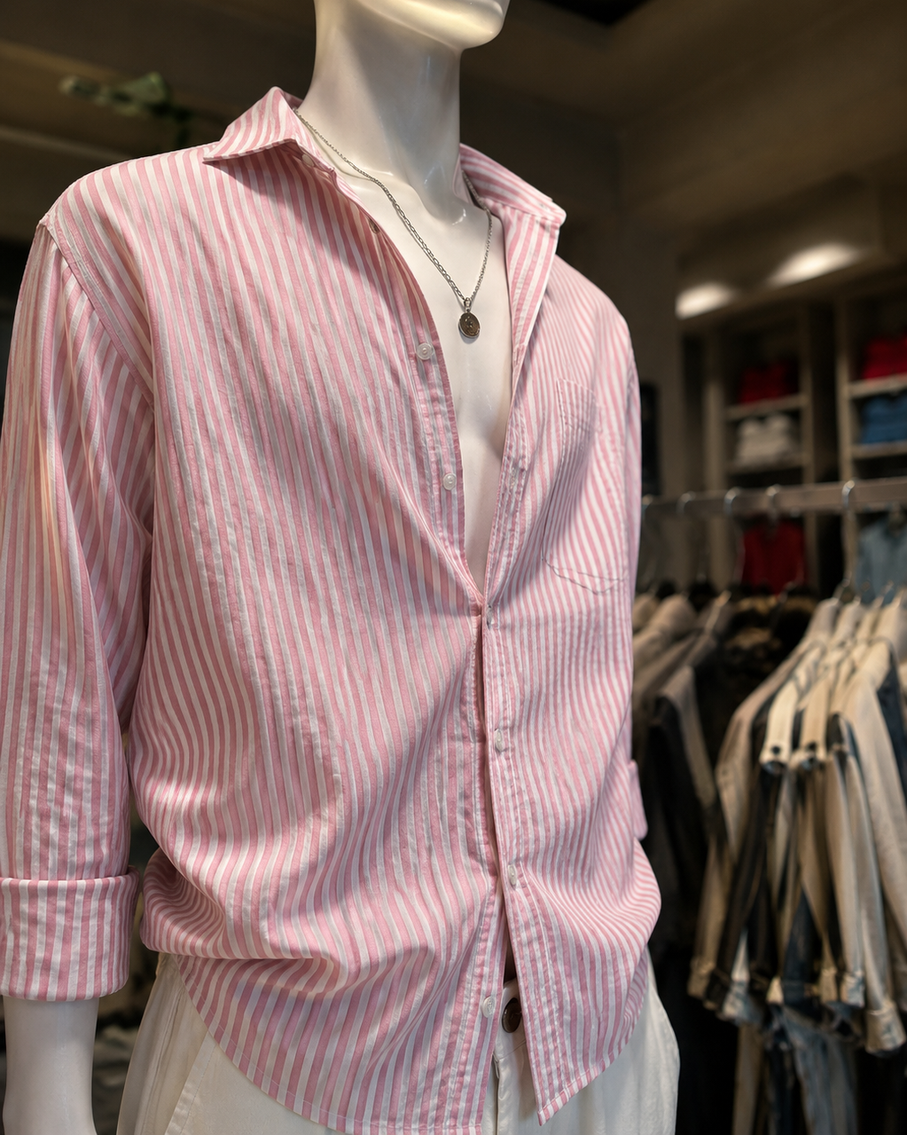 Stripe Cotton Linen Shirt