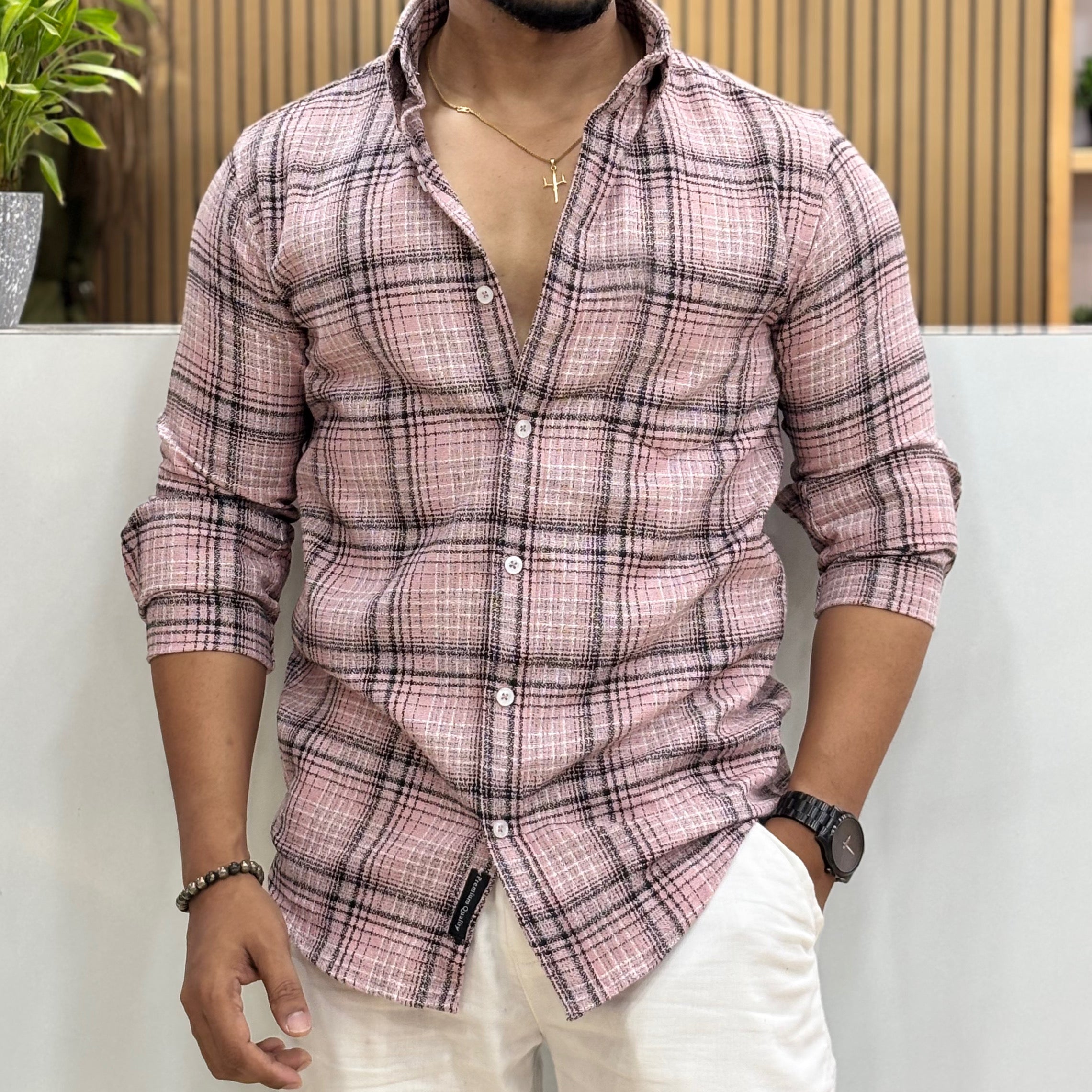 Cotton Check Shirt for Men