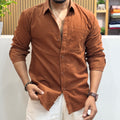 Corduroy Shirt for Men | Rust Brown