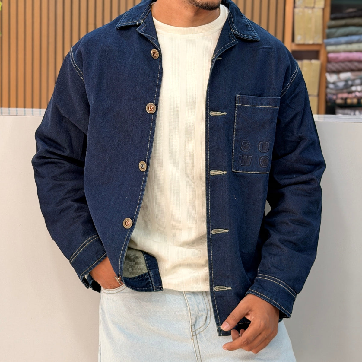 Premium Denim Overshirt Jacket
