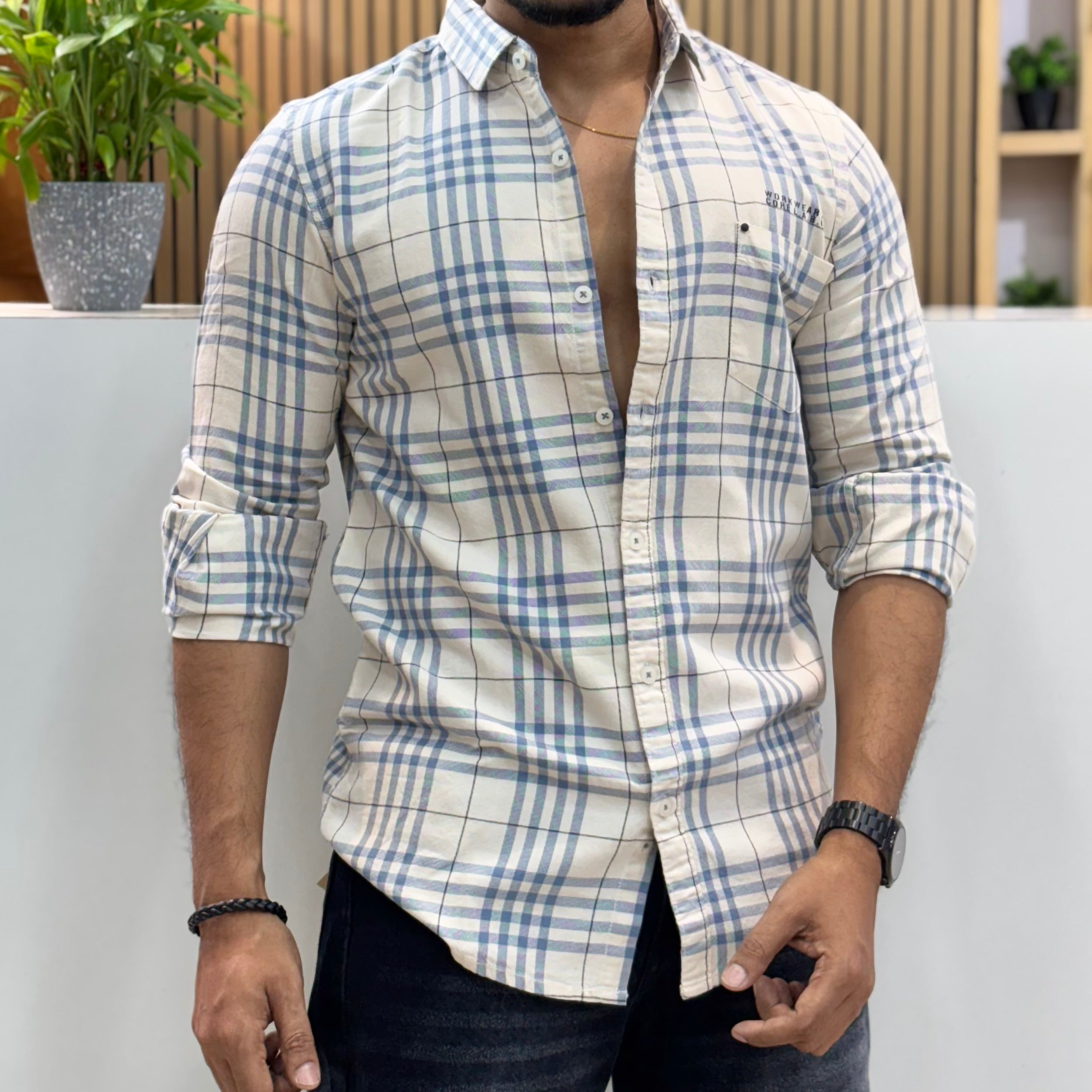 Premium Cotton Check Shirt