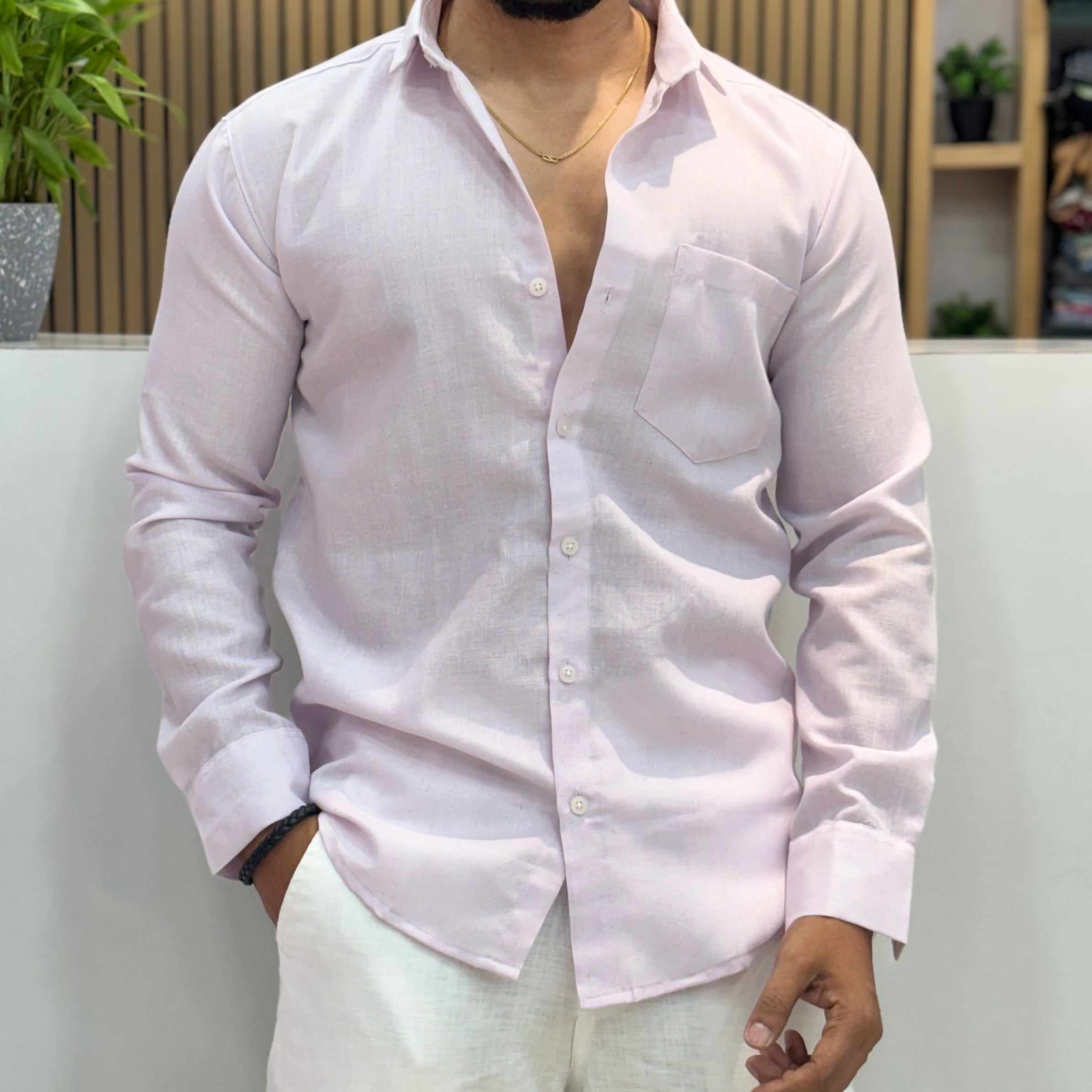 Khadi Linen Shirt – Light Lavender