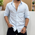 Micro Stripe Cotton Linen Shirt