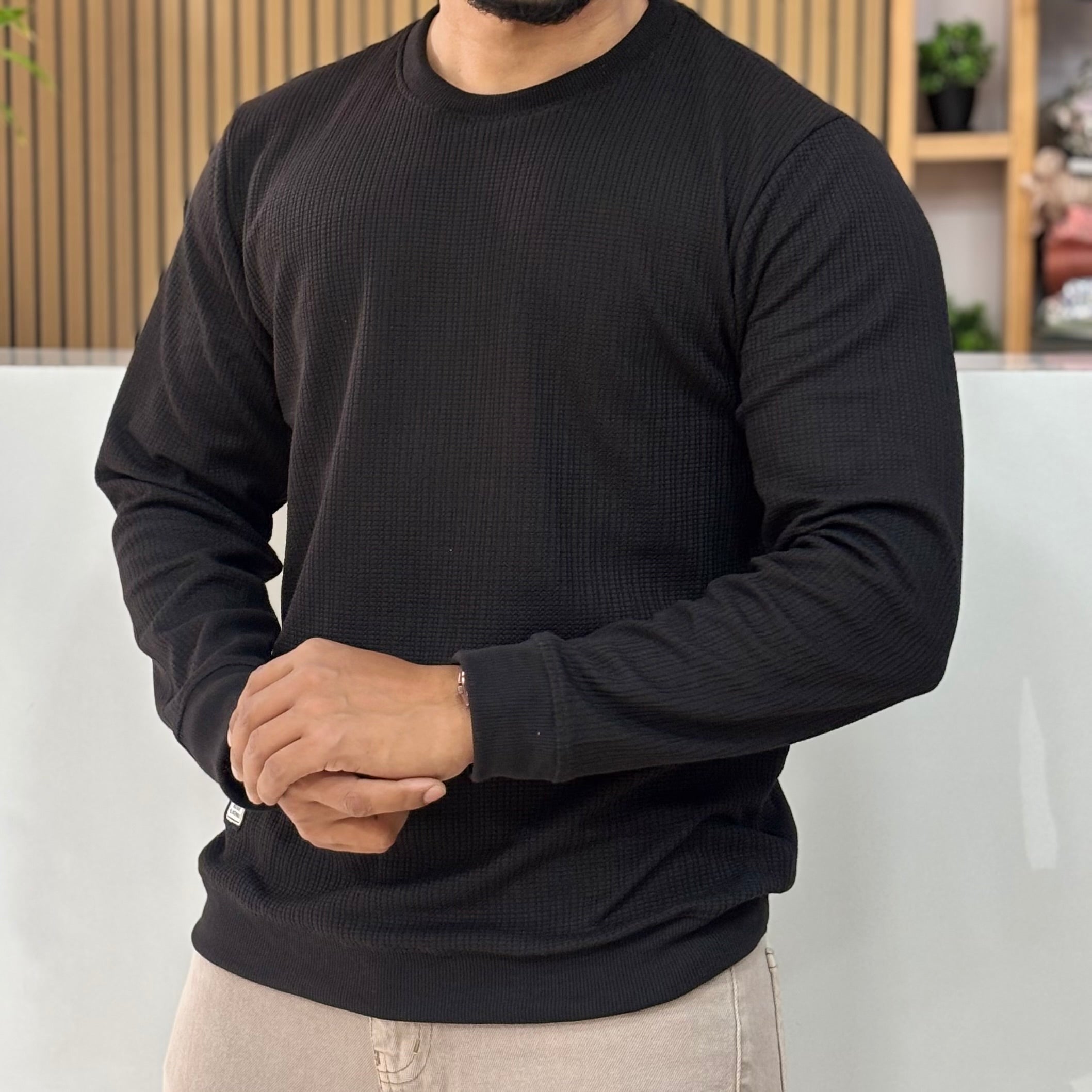 Textured Full-Sleeve Tee
