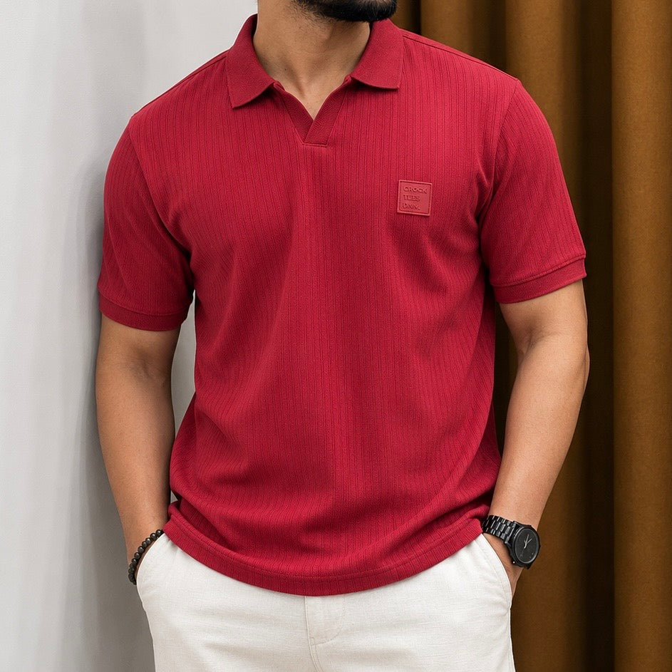 Premium Ribbed Polo T-Shirt