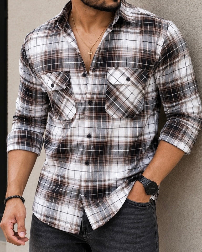 Mens Casual Checks Shirt