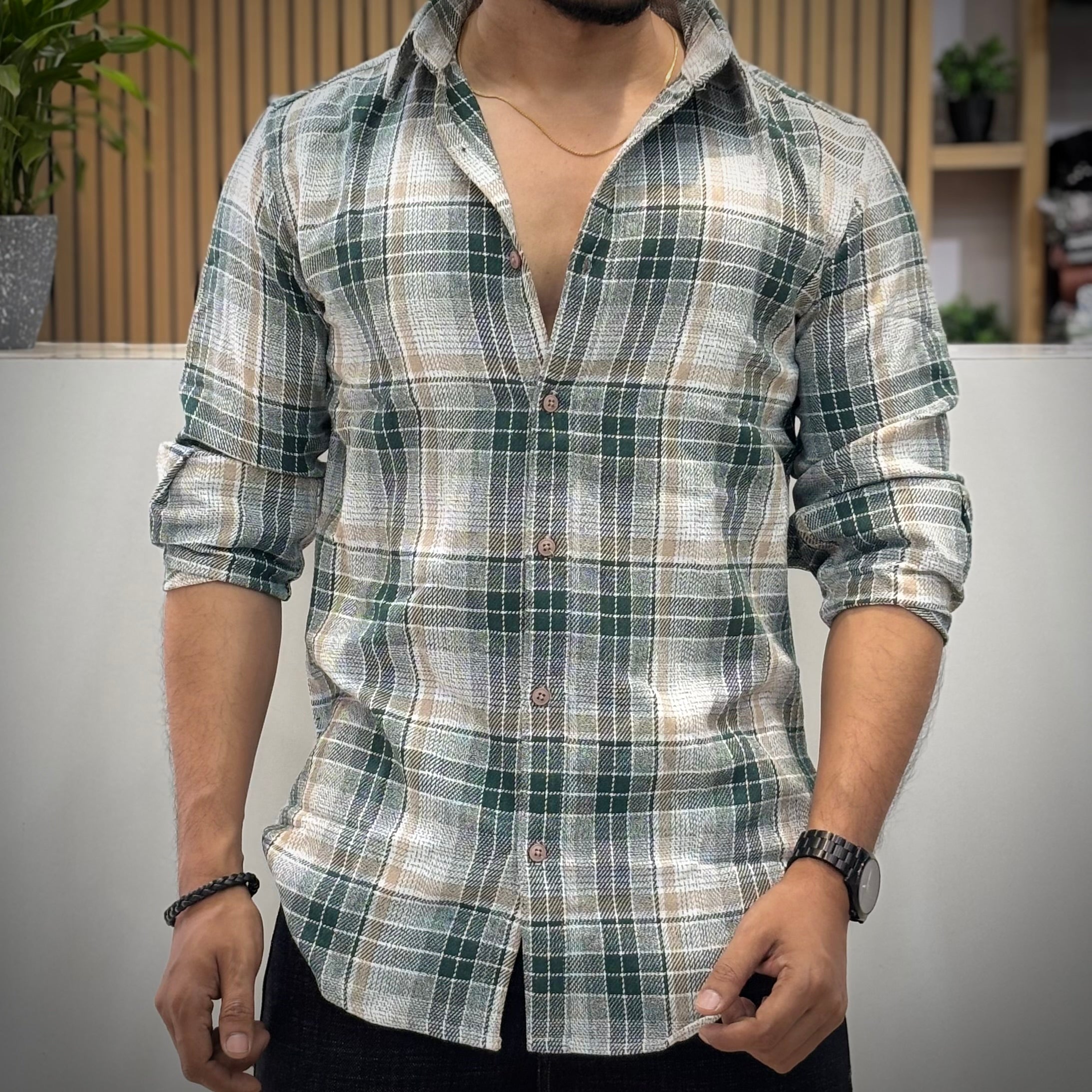 Classic Green Check Shirt