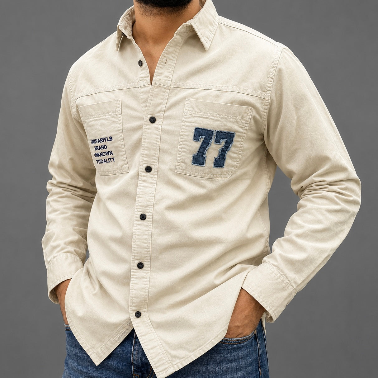 RFD Cotton Shirt with Pocket Embroidery & Patch