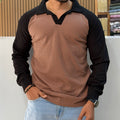 Contrast Collar Polo T-Shirt - Dusty Rose