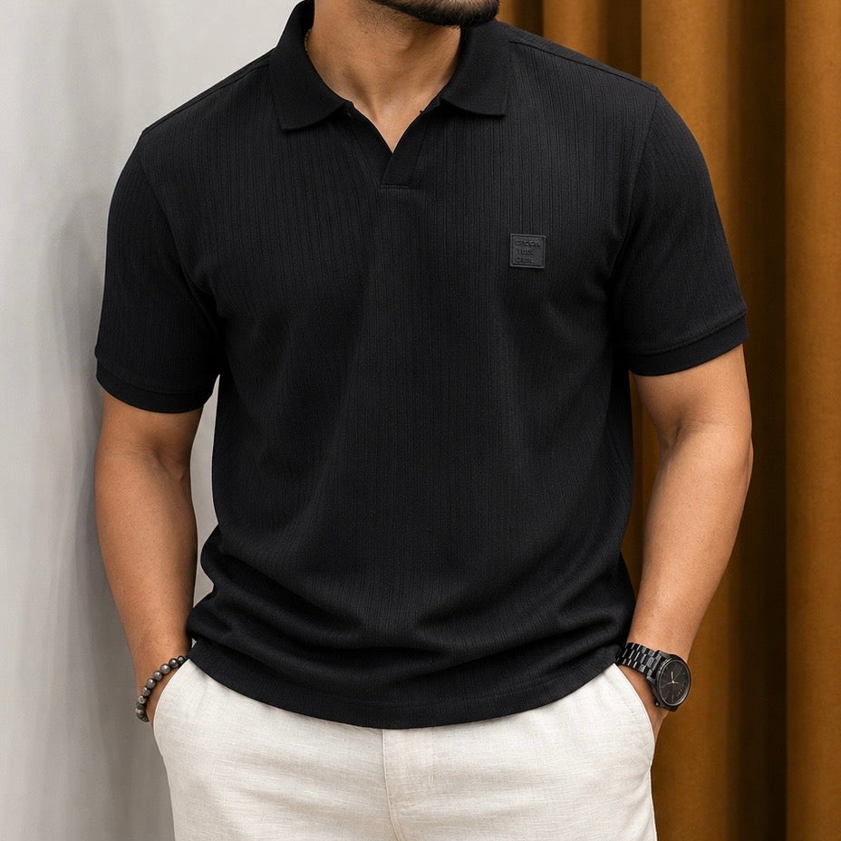 Premium Ribbed Polo T-Shirt