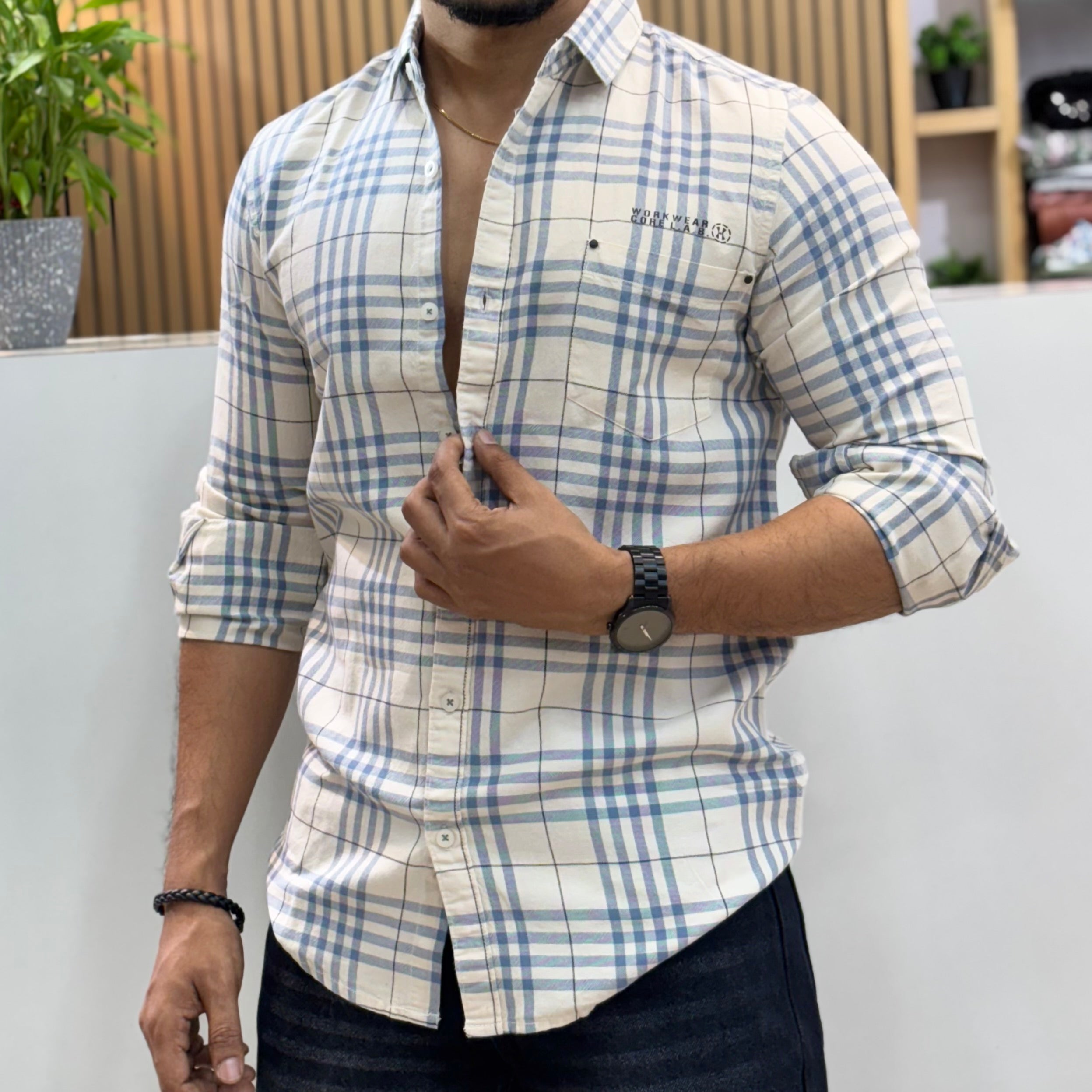 Premium Cotton Check Shirt