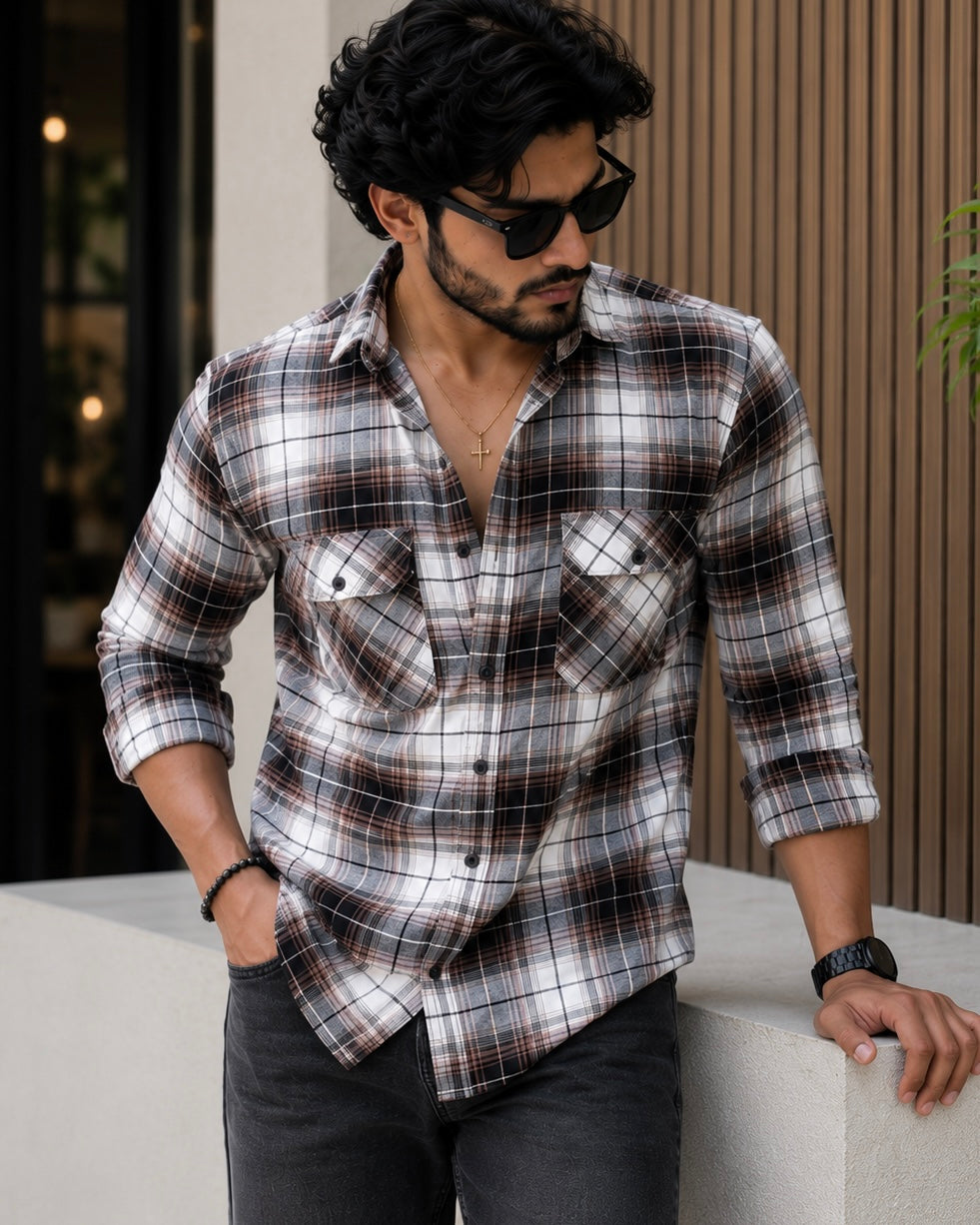 Mens Casual Checks Shirt